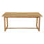 Table d'extérieur pour terrasse, jardin, teck clair