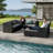 Luxury 8-person Pe Rattan Patio Sofa Set With Multifunctional Ottoman And Weather-resistant Cushions