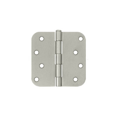 Deltana S44R51B 4" x 4" x 5/8" Radius Hinge; Flat Black Finish