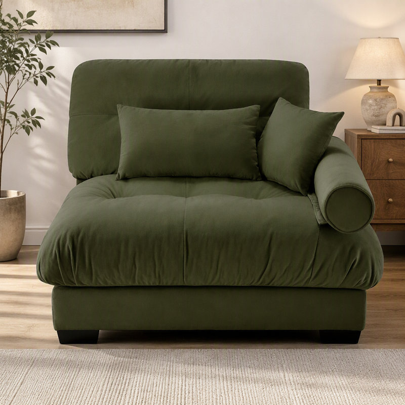 Canapé Milano RSF avec 3 coussins - vert olive, Olive Green