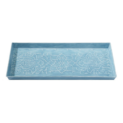 Marbella 30 in. x 13 in. Indoor Boot Tray - Aqua