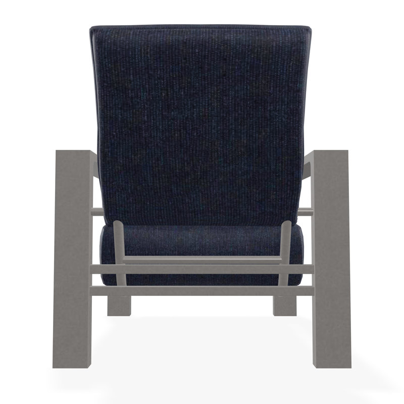 Larssen Deep Seating Cushion Arm Chair, Spectrum Indigo Sunbrella®, Warm Gray