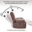 Batholo 43.3" Wide Manual Glider Upholstered Recliner-124005748