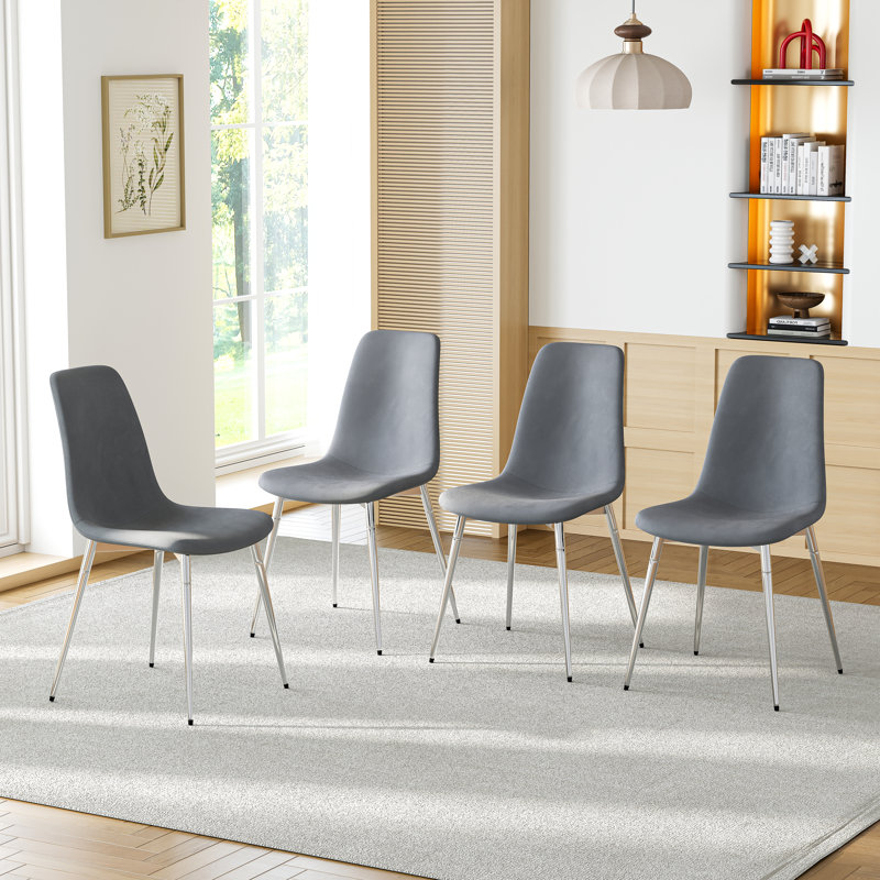 Boffa 18.9'' H Dining Chair, Gray, Silver