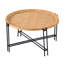 Table basse ronde en bois D32 "X 18" Farmhouse