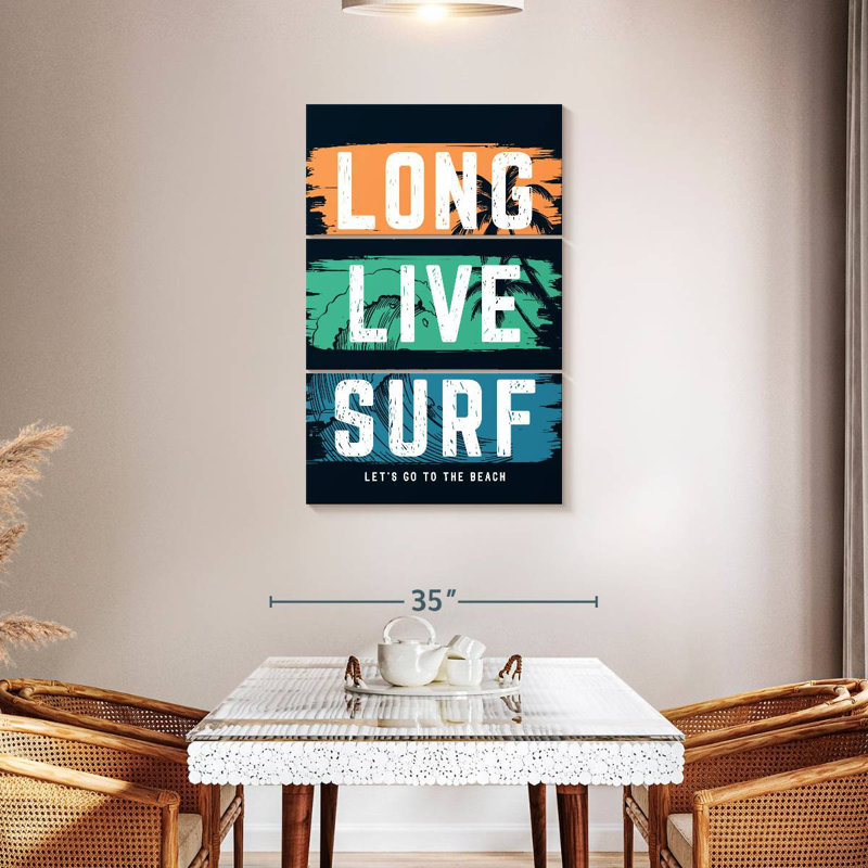 Tergel Long Live Surf, typographie, H 45 po x l 28 po