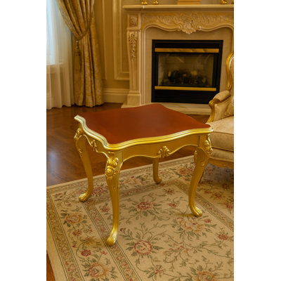 Cybulski Solid Wood Top End Table