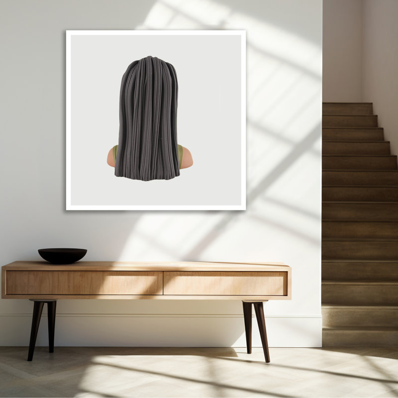 «Good Black Art -« Bembe », art mural par PJ Harper | Édition limitée de portrait aux cheveux roux, Blanc, H 36 po x l 36 po