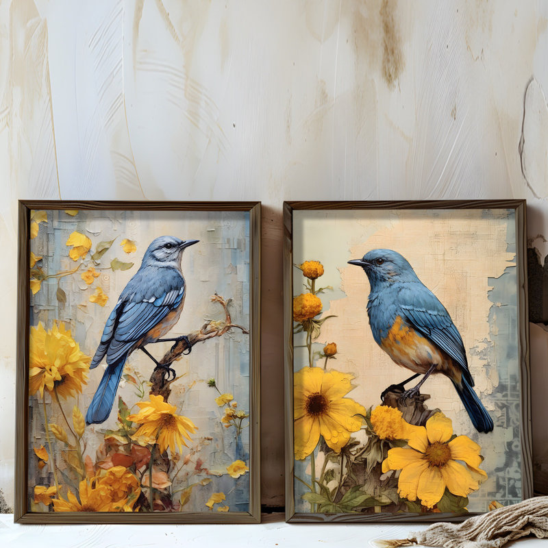 Elegant Decorative Framed MDF Paintings (2 Pieces), 13.8 x 18.5 x 1.2 inches | 100% MDF with 3 mm Thickness, 100% Spruce Frame | Perfect for Living Room & Bedroom Décor, Stylish and Modern Art