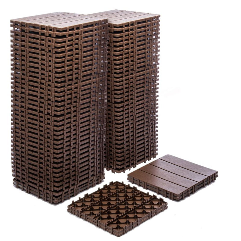 Indoor and Outdoor Use Interlocking Deck Tiles
