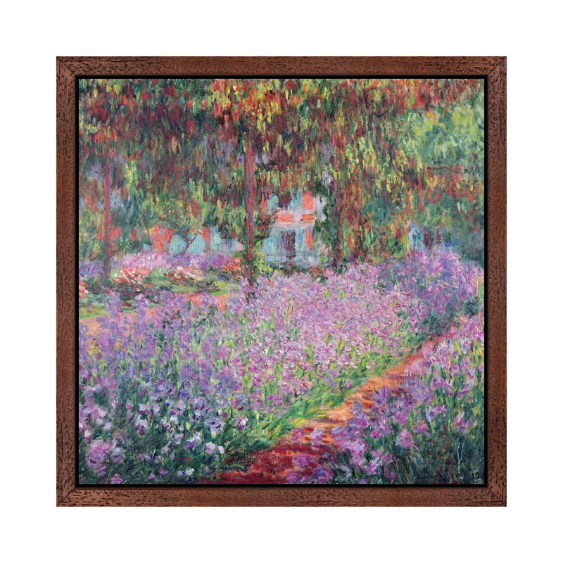 Claude Monet - Floater Frame Print on Canvas, Brown Framed, 66.04 cm H x 66.04 cm W