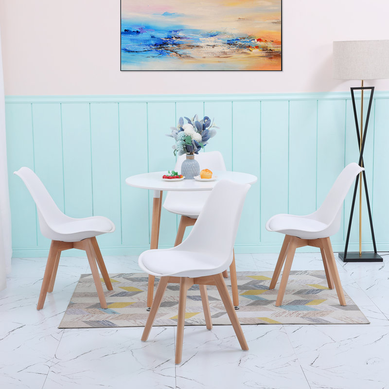 Woodley 4 - Person Dining Set, White