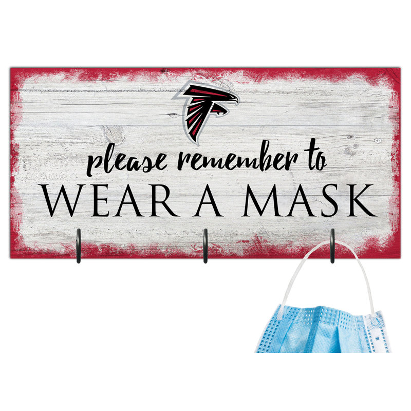 3 - Hook Wall Mounted Coat Rack, Atlanta Falcons