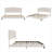 Beige Upholstered Bed Frame-170554379