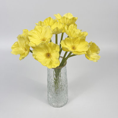 12 pièces de fleurs artificielles fausses fleurs de pavot