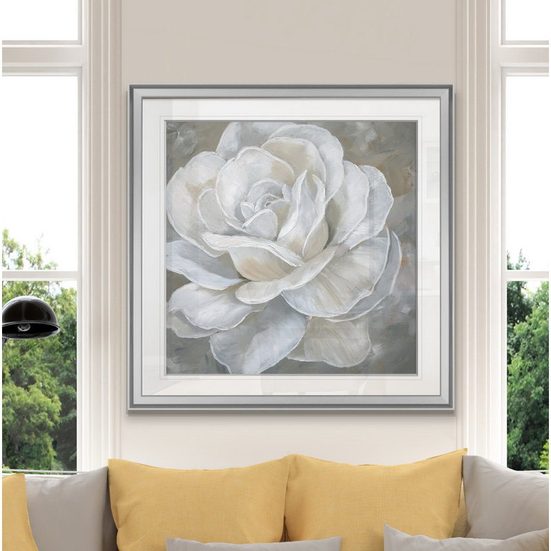 Arminas Bombshell Bloom II - reproduction d'art, H 28 po x l 28 po x P 1,5 po, Impression encadrée, Argent argent
