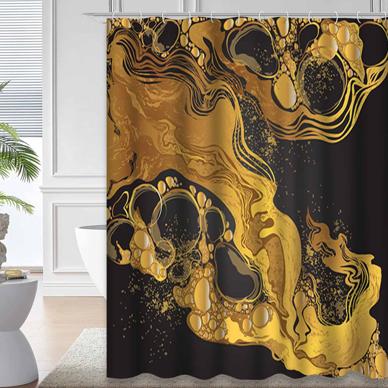 Rideau de douche Marble Bubbles, L 72 po x l 72 po