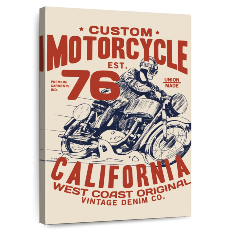 Tergel Custom Motorcycle Poster, 51" H x 34" W