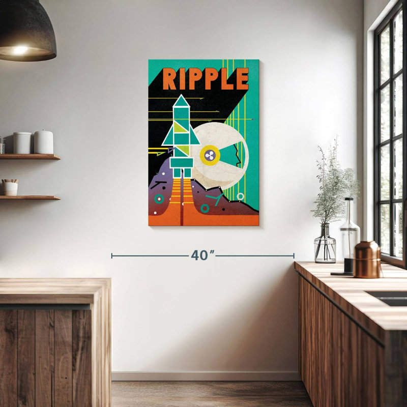 Tergel Cryptocurrency Ripple Poster, 36" H x 24" W