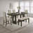 Rectangular Extendable Dining Table 18" Leaf Trestle Pedestal Base Dark Wood