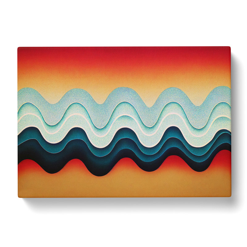 Audio Soundwaves Abstract - Wrapped Canvas Print, 35cm H x 50cm W
