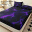 Ensemble de draps-housses en microfibre Orylavena Purple Lightning avec taies d'oreiller, grand lit/double-123109400