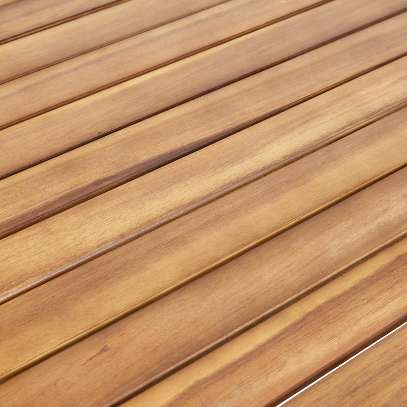 Oxendine Acacia Solid Wood Dining Table, Teak
