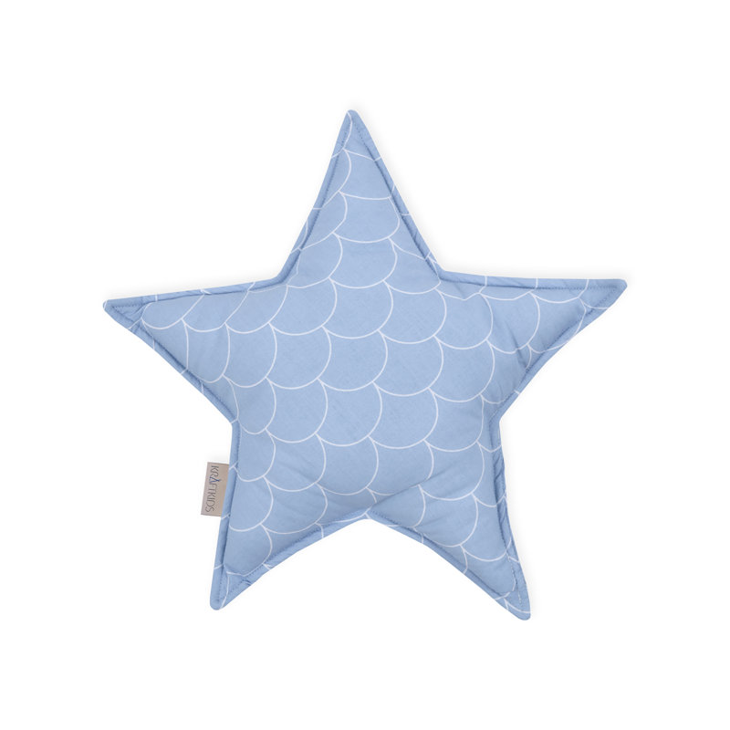 Weiße Halbkreise Geometric Novelty Cushion, Pastel blue