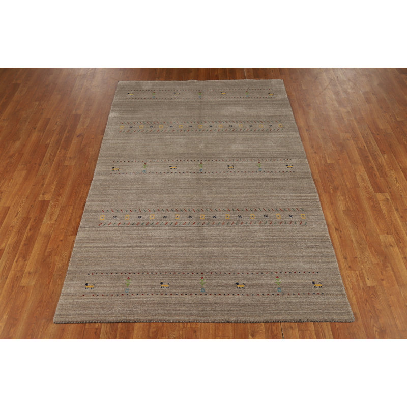 Tapis tribal en laine de style Gabbeh 5 x 8