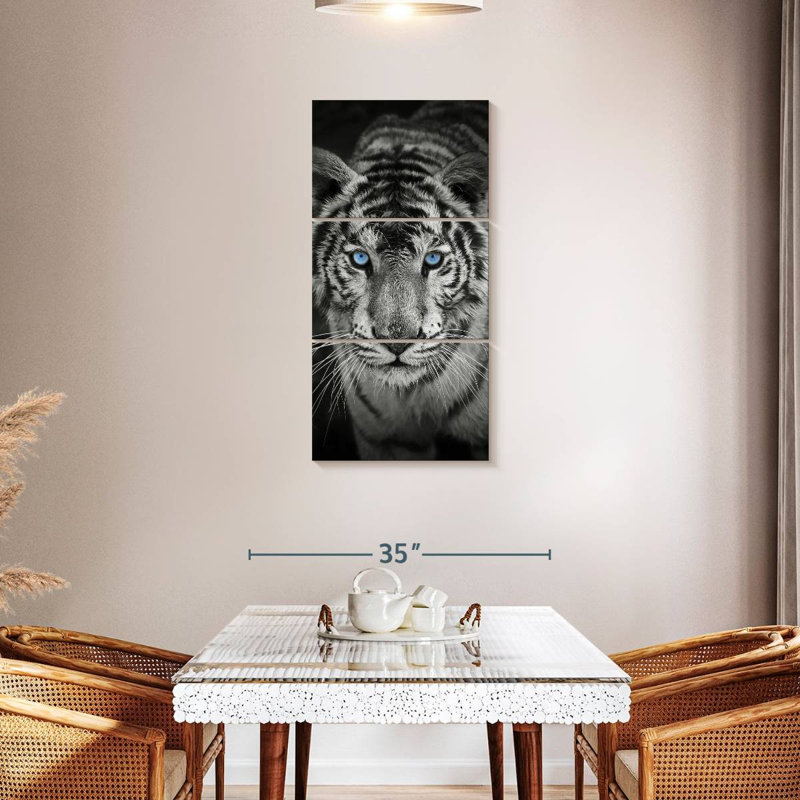 " Blue Eye Tiger " 3 - Pieces, 44" H x 21" W x 1.25" D
