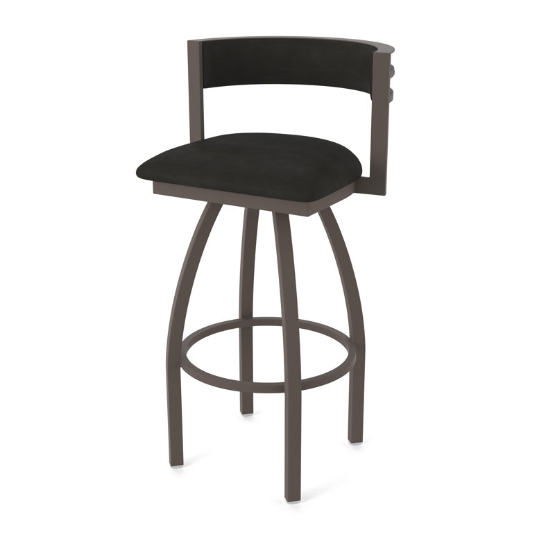 Tabouret Artémis, Bronze, Tabouret de bar (siège d'une hauteur de 36 po), Vinyle - espresso Canter
