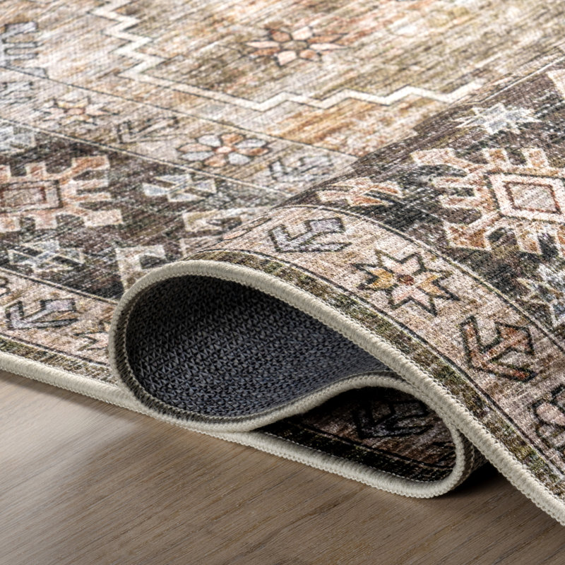 Tapis lavable à la machine Purdie Medallion, Rectangle 4 pi x 6 pi