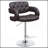 Brown And Chrome Adjustable Bar Stool