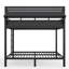 Lit superposé double en métal avec tablettes de rangement, panneau perforé, ports USB et lumières DEL-1399309639-1399309689