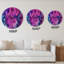 Horloge murale moderne mauve et bleu liquide-2106616548