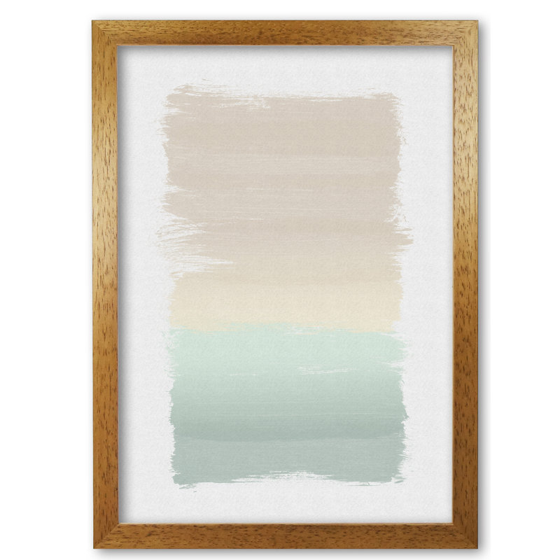 Pastel Abstract - Print, Honey Oak Frame, 85 cm H x 60 cm W x 5 cm D