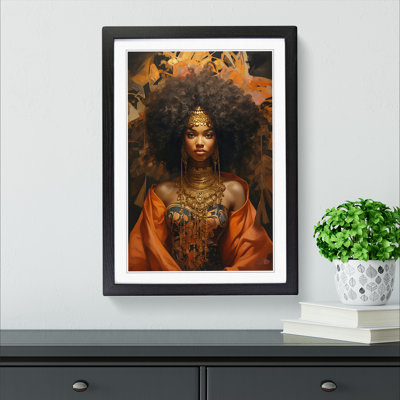African Woman Baroque Art - Framed Print