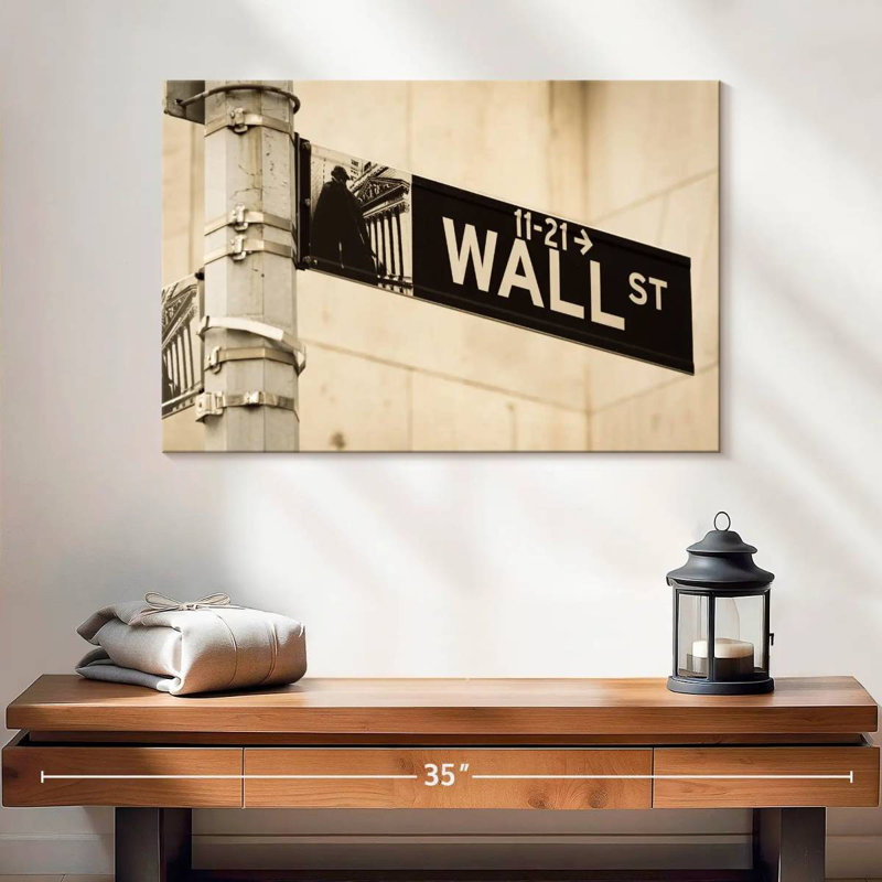 Lynelle Wall Street Sign, 16" H x 24" W