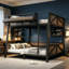 Bunk Bed with Built-In Ladder-1819222107