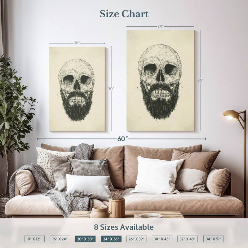 Kerner The Beard Is Not Dead, 36" H x 24" W