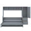 Lit escamotable double avec tiroirs et garde-robe-1103074576