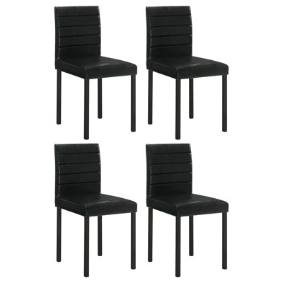 Chaise de salle à manger rembourrée Wilmary - noir