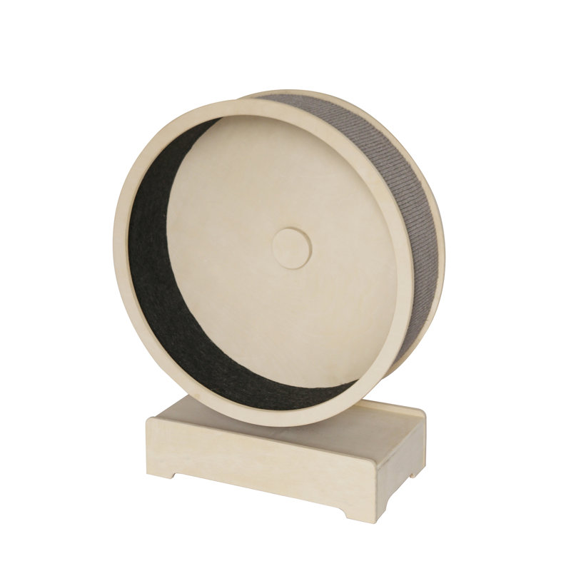 Cat Tree with Built-in Wheel –2 Tiers with 20” Diameter Wheel