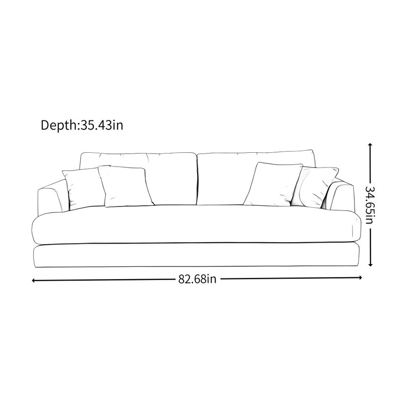American Retro Fabric Sofa