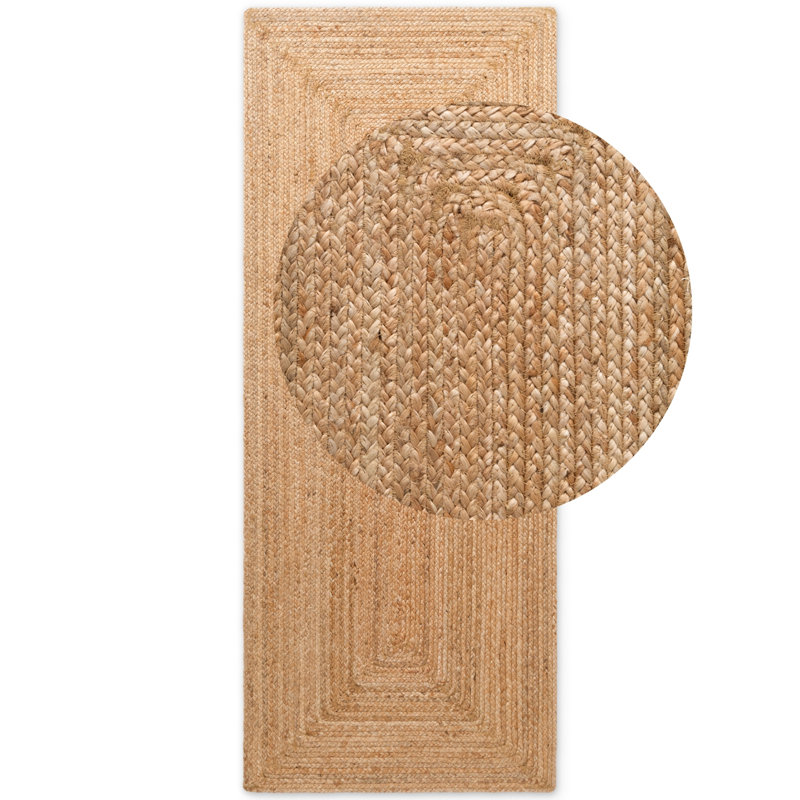 Sharmila - Jute Rug by Hanse Home - Natural Rug, 100% Jute, Handwoven Boho for Living Room, Bedroom, Dining Room, Hallway