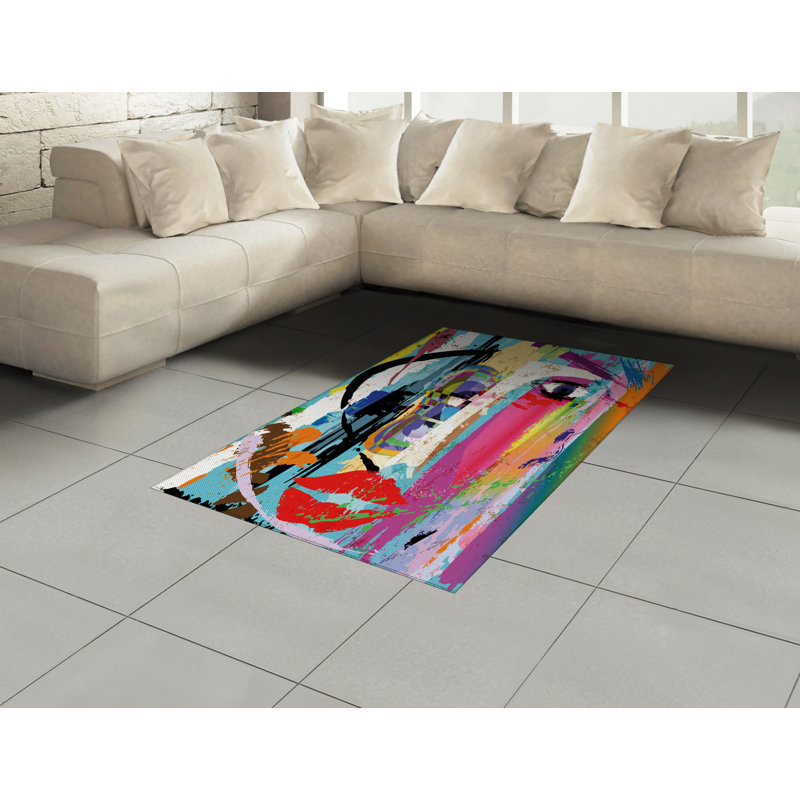 Art High Density Long Fiber Poly Threads Decorative Area Rug Carpet, Rectangle 4' x 5'8"