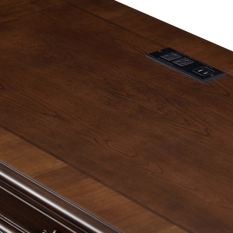 L-Shaped Executive Desk, Cherry