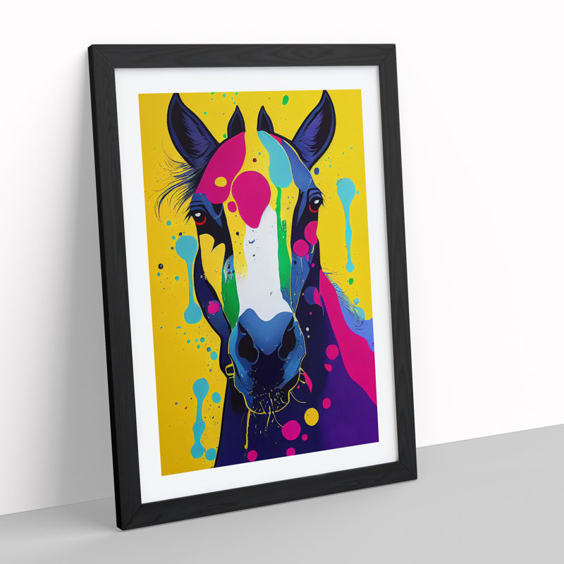 Horse No.4 - Framed Print, Black, 64cm H x 46cm W x 2cm D
