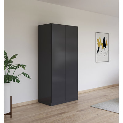 Wardrobe with hinged door wardrobe COSTA width 90cm, handle-free, push-to-open