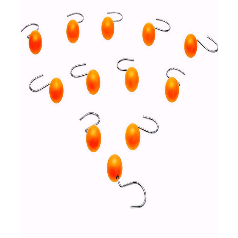 Crochets de rideau de douche ronds, Orange